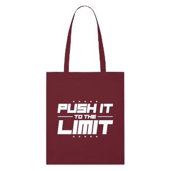 Push It To The Limit - Stanley/Stella Bio-Stoffbeutel - Burgunderrot - Vorne
