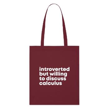 calcul - Tote bag bio Stanley/Stella - bordeaux - Devant