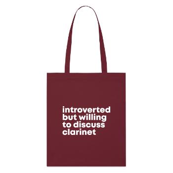 clarinette - Tote bag bio Stanley/Stella - bordeaux - Devant