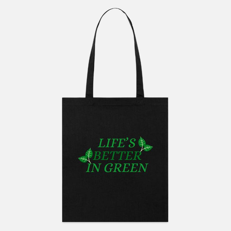 La vie est meilleure dans le design vert - Tote bag bio Stanley/Stella - noir