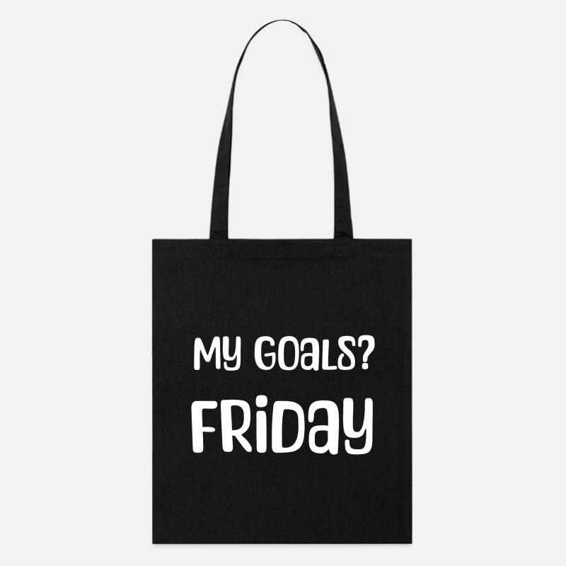 Mes objectifs ? Vendredi - Mon objectif? Vendredi blanc - Tote bag bio Stanley/Stella - noir