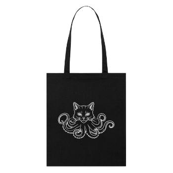 Chat Pieuvre - Tote bag bio Stanley/Stella - noir - Devant
