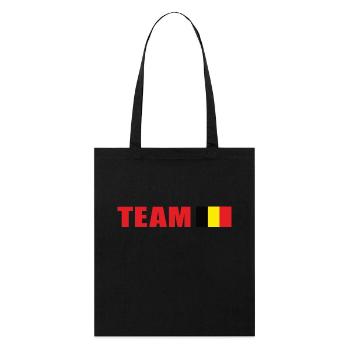 Support-Team Belgien - Stanley/Stella Bio-Stoffbeutel - Schwarz - Vorne