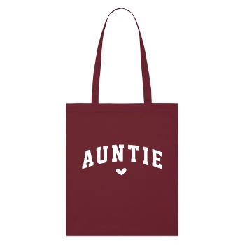 Auntie Love Heart Design pour la connexion familiale - Tote bag bio Stanley/Stella - bordeaux - Devant