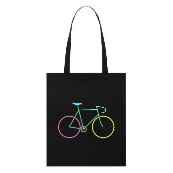 Racing bike colorful - Stanley/Stella Organic Tote Bag - black - Front