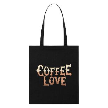 Coffee Love – Police stylisée - Tote bag bio Stanley/Stella - noir - Devant