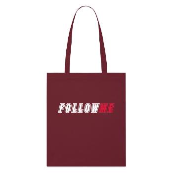 FOLLOW ME - Stanley/Stella Bio-Stoffbeutel - Burgunderrot - Vorne