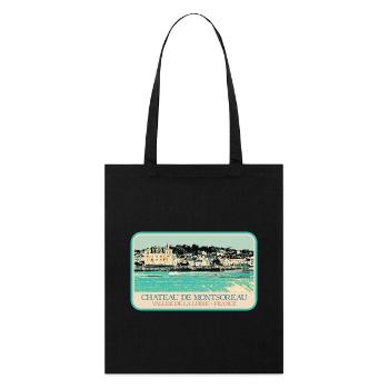Château de Montsoreau, Vallée de la Loire - Tote bag bio Stanley/Stella - noir - Devant