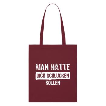 Tu aurais dû être avalé - Tote bag bio Stanley/Stella - bordeaux - Devant