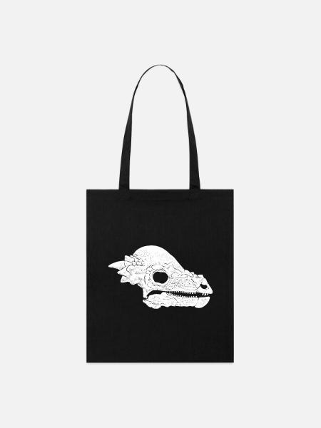 Pachycephalosaurus Fossil Schädel - Stanley/Stella Bio-Stoffbeutel - Schwarz