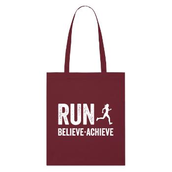 Marathon - Courir. Croire. Accomplir. - Tote bag bio Stanley/Stella - bordeaux - Devant