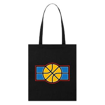 Basketball-Retro-Emblem - Stanley/Stella Bio-Stoffbeutel - Schwarz - Vorne