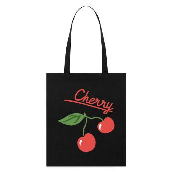 Cherry Fruit Summer Design - Stanley/Stella Organic Tote Bag - black - Front