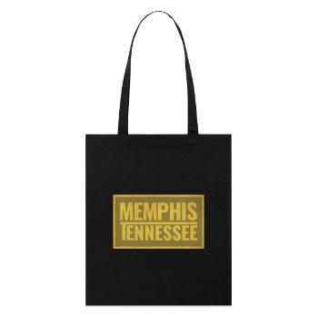 Memphis Tennessee Retro Schrift - Stanley/Stella Bio-Stoffbeutel - Schwarz - Vorne