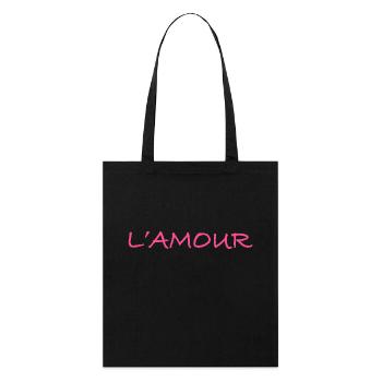 L'amour - Stanley/Stella Bio-Stoffbeutel - Schwarz - Vorne