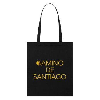 Chemin de Saint-Jacques-de-Compostelle - Pétoncle - Pèlerinage - Tote bag bio Stanley/Stella - noir - Devant