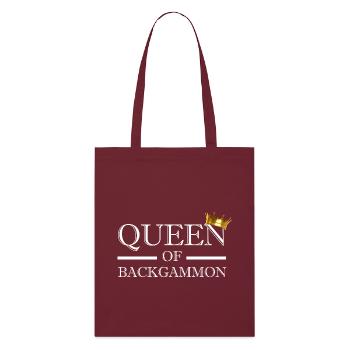 Queen Of Backgammon - Stanley/Stella Organic Tote Bag - burgundy - Front