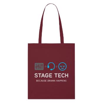 Theatre Technology Crew Stage Technician Sound - Stanley/Stella Organic Tote Bag - burgundy - Front