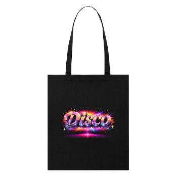 Disco Lettering Neon 80s Style - Stanley/Stella Organic Tote Bag - black - Front