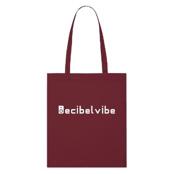 Decibelvibe - Derivate - White Design - Stanley/Stella Bio-Stoffbeutel - Burgunderrot - Vorne