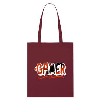 Gamer - Stanley/Stella Bio-Stoffbeutel - Burgunderrot - Vorne