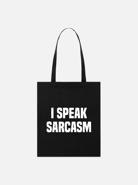 I Speak Sarcasm - Stanley/Stella Bio-Stoffbeutel - Schwarz