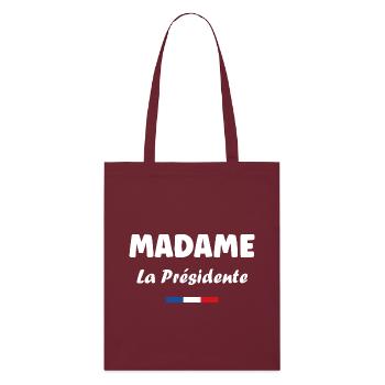 Présidente - Tote bag bio Stanley/Stella - bordeaux - Devant