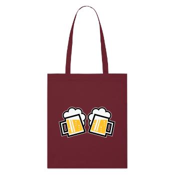 2 chopes à bière bavaroise Prosten (chopes à bière / 3C) - Tote bag bio Stanley/Stella - bordeaux - Devant