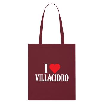 t-shirt Io amo Villacidro t-shirt Sardaigne - Tote bag bio Stanley/Stella - bordeaux - Devant