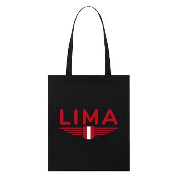 Lima Design – Découvrez la capitale du Pérou - Tote bag bio Stanley/Stella - noir - Devant