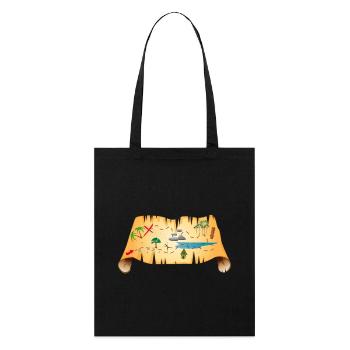 ancienne carte au trésor sur le parchemin antique - Tote bag bio Stanley/Stella - noir - Devant