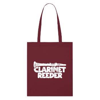Mouthpiece clarinet - Stanley/Stella Organic Tote Bag - burgundy - Front