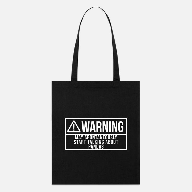 Panda - Stanley/Stella Bio-Stoffbeutel - Schwarz