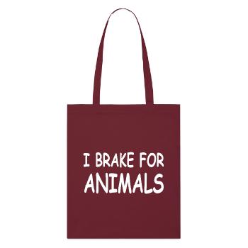 Animaux - Tote bag bio Stanley/Stella - bordeaux - Devant