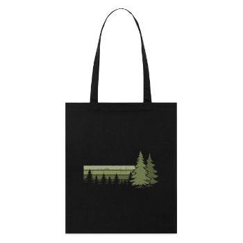 Forêt Arbres Nature Nature Amoureux Nature Conifère - Tote bag bio Stanley/Stella - noir - Devant