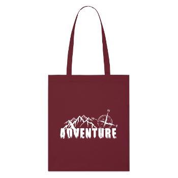 Adventure_Berge - Tote bag bio Stanley/Stella - bordeaux - Devant