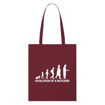 Butcher Evolution - Stanley/Stella Organic Tote Bag - burgundy - Front