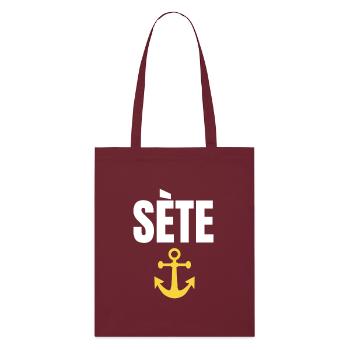 Sète Anchor Graphique Souvenir de Sète - Tote bag bio Stanley/Stella - bordeaux - Devant