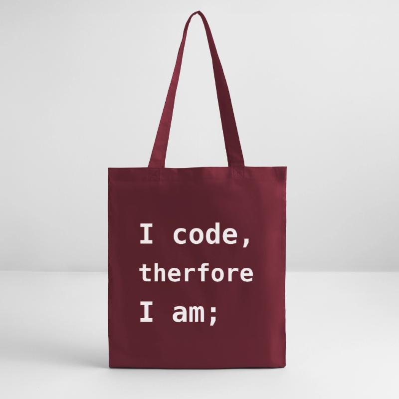 I Code Therefore I Am Tote bag bio Stanley/Stella