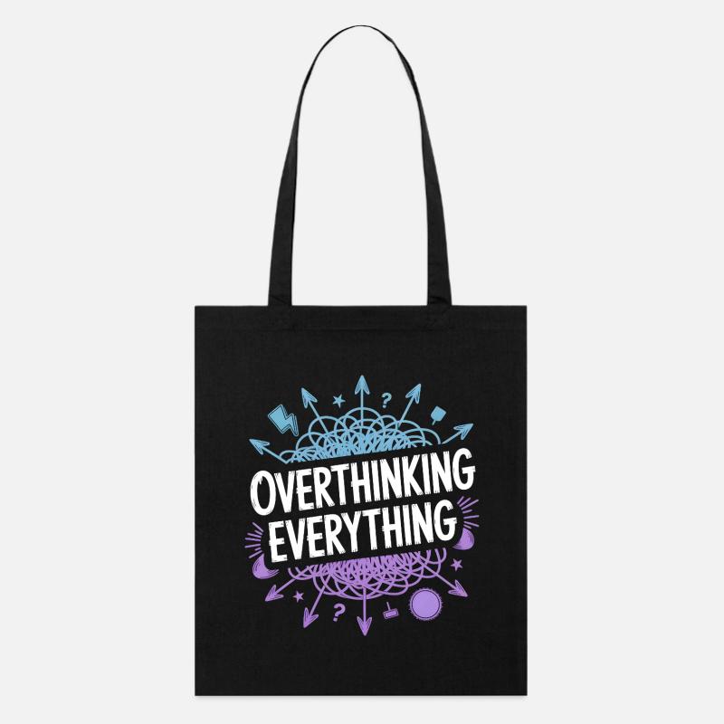 Overthinking Everything ADHD Chaos - Stanley/Stella Organic Tote Bag - black
