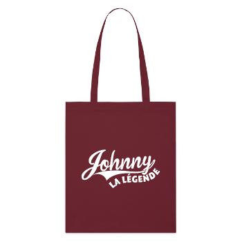 Johnny la légende - Tote bag bio Stanley/Stella - bordeaux - Devant