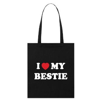 Ich liebe meine beste Freundin - Stanley/Stella Bio-Stoffbeutel - Schwarz - Vorne