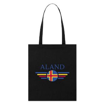 Ich liebe Åland, Eleganz Stil Design T-Shirt - Stanley/Stella Bio-Stoffbeutel - Schwarz - Vorne