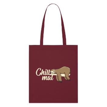 Drôle de chill times paresseux tout en se relaxant - Tote bag bio Stanley/Stella - bordeaux - Devant