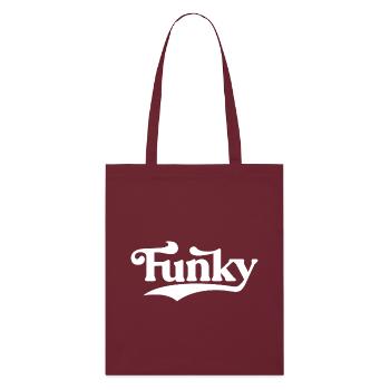 Funky Retro Script Logo - Stanley/Stella Bio-Stoffbeutel - Burgunderrot - Vorne