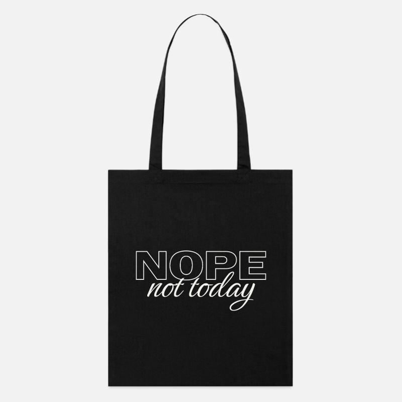 Nope Not Today Shirt – Funny Introvert Saying Tee - Stanley/Stella Bio-Stoffbeutel - Schwarz