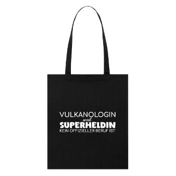 Volcanologue Super-héroïne Volcanologie - Tote bag bio Stanley/Stella - noir - Devant