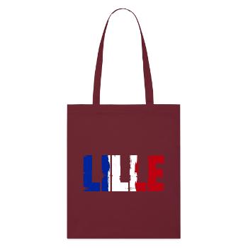 Lille Frankreich - Stanley/Stella Bio-Stoffbeutel - Burgunderrot - Vorne