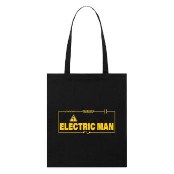 HOMME ELECTRIQUE - Tote bag bio Stanley/Stella - noir - Devant
