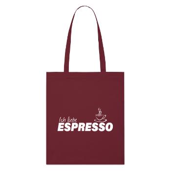 I LOVE ESPRESSO - Stanley/Stella Organic Tote Bag - burgundy - Front